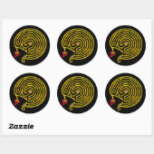 STICKER ROND LABYRINTHE HYPER (Feuille)