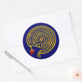 STICKER ROND LABYRINTHE HYPER (Enveloppe)