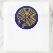 STICKER ROND LABYRINTHE HYPER (Sac)