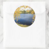 Sticker Rond Lac d'automne (Sac)