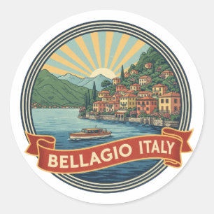 Sticker Rond Lac de Côme Bellagio Italie