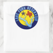 Sticker Rond Lac Fork Réservoir, Texas Bass Fishing (Sac)