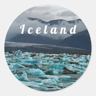 Sticker Rond Lac glaciaire Jokulsarlon - Islande