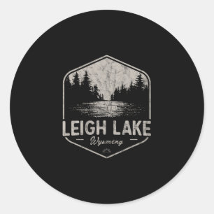 Sticker Rond Lac Leigh Wyoming Plein Air Vintage 3