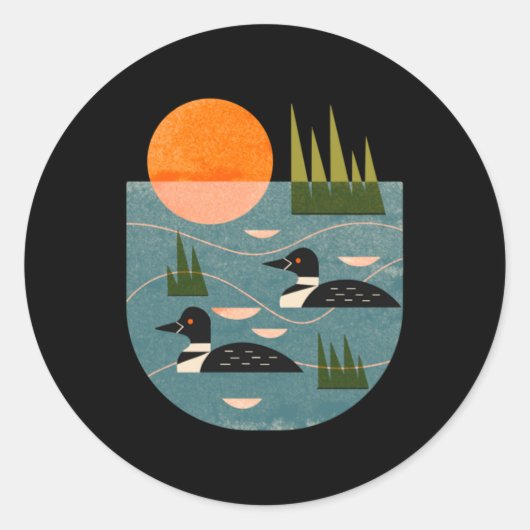 Sticker Rond Lac Loon (Devant)