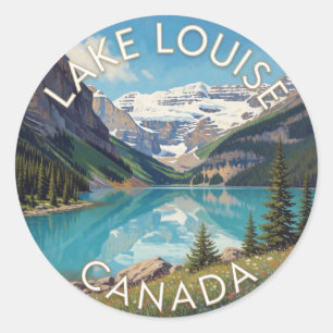 Sticker Rond Lac Louise Canada Lac de Montagne Turquoise
