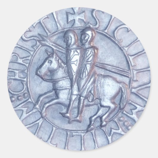 Sticker Rond Lac Medieval des Knights (Devant)