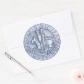 Sticker Rond Lac Medieval des Knights (Enveloppe)