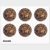 Sticker Rond Lac Medieval des Knights (Feuille)