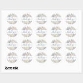 Sticker Rond Lac Misty | Joli Merci Floral Doux (Feuille)
