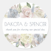 Sticker Rond Lac Misty | Joli Merci Floral Doux (Devant)