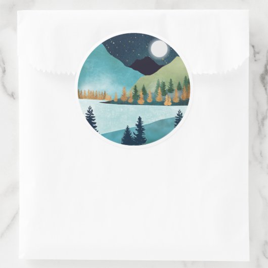 Sticker Rond Lac Moonrise (Sac)