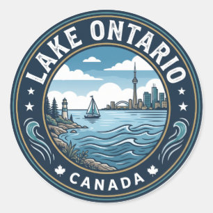 Sticker Rond Lac Ontario Canada