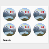 Sticker Rond Lac Peyto - Parc national Banff, Alberta, Canada (Feuille)