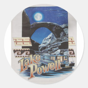 Sticker Rond Lac Powell Moonlite Pittoresque