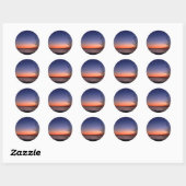 Sticker Rond Lac Sunrise (Feuille)