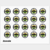 Sticker Rond Lac Tahoe, Californie (Feuille)