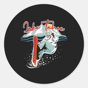 Sticker Rond Lac Tahoe Sierra Nevada Californie Snowboard S