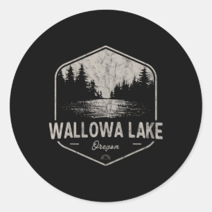 Sticker Rond Lac Wallowa Oregon Plein Air Vintage