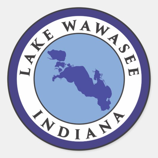 Sticker Rond Lac Wawasee (Devant)