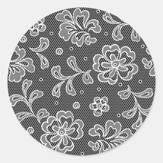 Sticker Rond Lace fabric pattern 1 (Devant)