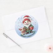 Sticker Rond Lâche Noël ! (Enveloppe)