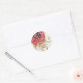 Sticker Rond Lâches d'adresse rose (Enveloppe)