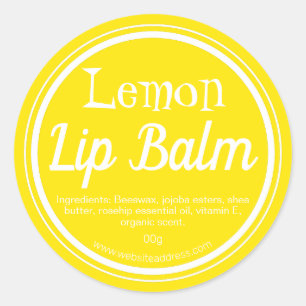 Sticker Rond Lâches Lâcheuses Lisse Lésion Citron Jaune