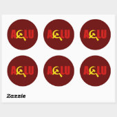 Sticker Rond L'ACLU est communiste (Feuille)