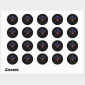 Sticker Rond Lacrosse (Feuille)