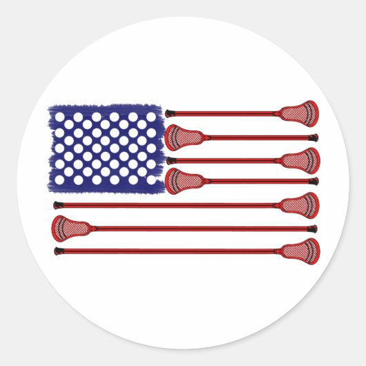 Sticker Rond Lacrosse AmericasGame (Devant)