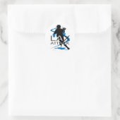 Sticker Rond Lacrosse Boys LAX Attack Blue (Sac)