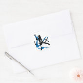 Sticker Rond Lacrosse Boys LAX Blue (Enveloppe)
