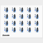 Sticker Rond Lacrosse Boys LAX Blue (Feuille)