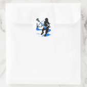 Sticker Rond Lacrosse Boys LAX Blue (Sac)