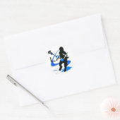 Sticker Rond Lacrosse Boys LAX Blue (Enveloppe)