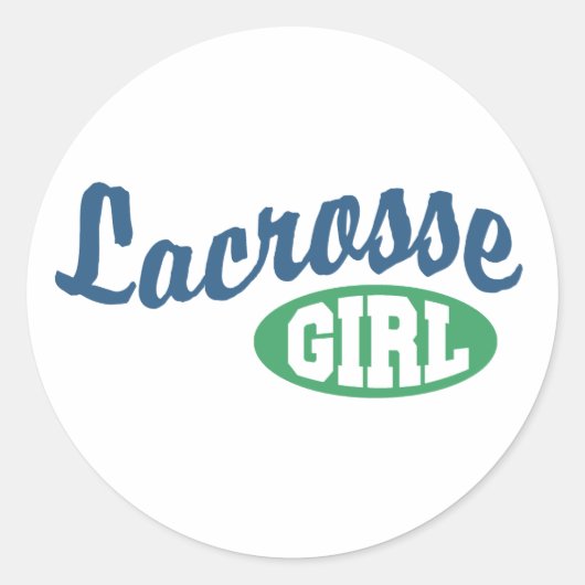 Sticker Rond Lacrosse Girl (Devant)