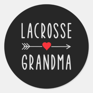Sticker Rond Lacrosse Grandma Funny Lax Lovers Cadeau Pour Lcro