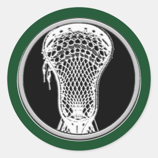 Sticker Rond Lacrosse Green (Devant)