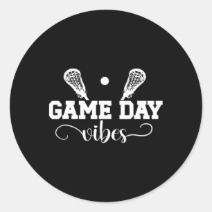 Sticker Rond Lacrosse Jeu Vibes Jeu Jeu Jeu Lacrosse