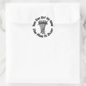 Sticker Rond Lacrosse joue sur (Sac)