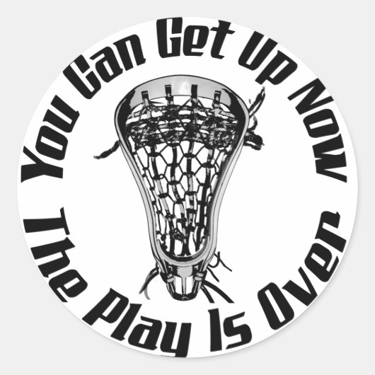 Sticker Rond Lacrosse joue sur (Devant)