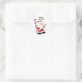 Sticker Rond Lacrosse Joyeux Noël Lax-mas (Sac)