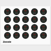 Sticker Rond Lacrosse Lax Grosse Noël (Feuille)