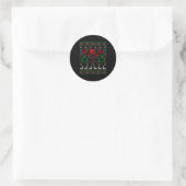 Sticker Rond Lacrosse Lax Grosse Noël (Sac)