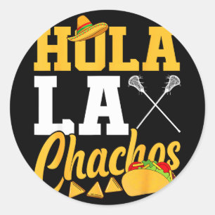 Sticker Rond Lacrosse lax mexicain cinq de mayo hola laxchachos