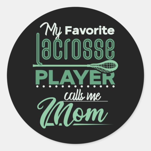 Sticker Rond Lacrosse Maman (Devant)