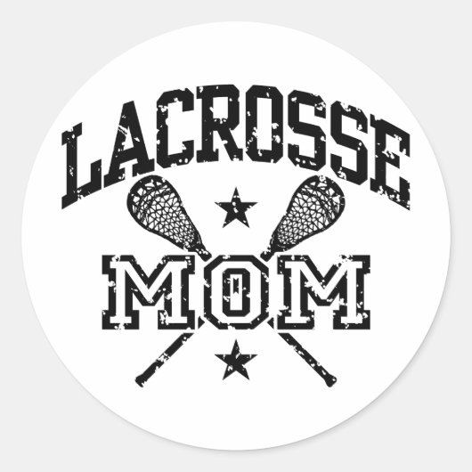 Sticker Rond Lacrosse Maman (Devant)