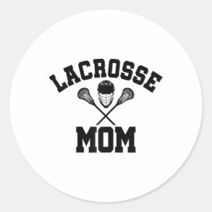 Sticker Rond Lacrosse Mère tenue pour mère sportive