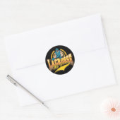 Sticker Rond Lacrosse Mon Jeu (Enveloppe)